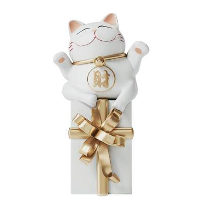 现代招财猫雕塑摆件